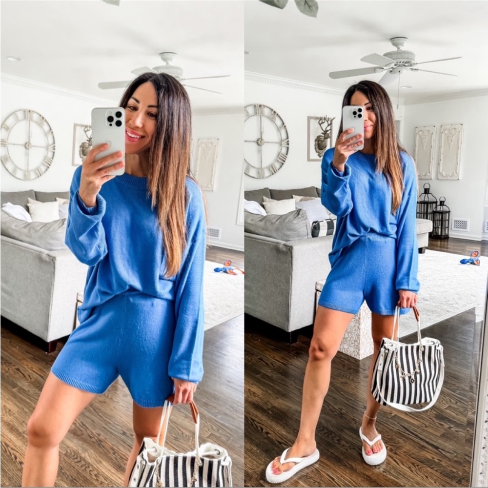 Knit Sweater & Shorts Set